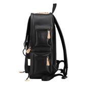 Grand sac pour ordinateur portable en cuir PU vintage de luxe personnalisé sac à dos pour ordinateur portable pour hommes d'affaires avec logo