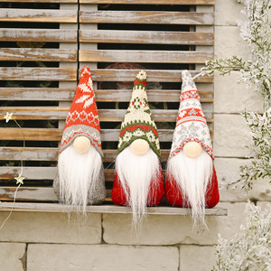 Décoration de Noël Décoration de table Ornement Fait main Tricoté en peluche <span class=keywords><strong>Elfe</strong></span> nordique <span class=keywords><strong>Scandinave</strong></span> Suédois Père Noël Gnome Tomte Poupée - Product Image 6