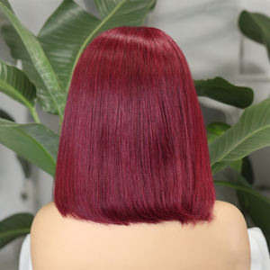 Perruques Bob en cheveux humains brésiliens doublement étirés FH 12 pouces # Perruques vietnamiennes brutes 99j lisses avec dentelle frontale 4x4 - Product Image 3