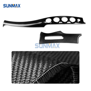 Pour <span class=keywords><strong>Mercedes</strong></span> Benz <span class=keywords><strong>AMG</strong></span> <span class=keywords><strong>GT</strong></span> 2019-2023 2 pièces en Fiber de carbone véritable garniture de tableau de bord intérieur Console <span class=keywords><strong>centrale</strong></span> couverture accessoires de voiture - Product Image 5