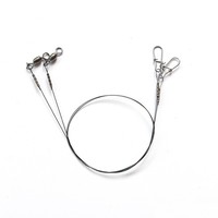 Selco 7*7 18-30cm 9-30KG Ligne de pêche au saumon en titane tressé haute résistance avec émerillon à clip 2 pièces/paquet