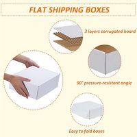 Boîtes en carton ondulé blanc personnalisées pour l'expédition, l'emballage et les petites entreprises