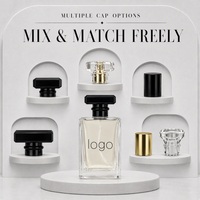 Atomiseur de parfum portable rechargeable de 50 ml, flacon en verre avec impression de logo personnalisée pour l'emballage de parfums en marque privée