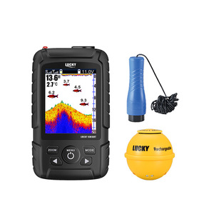 Détecteur de poissons pour la pêche sur glace Lucky Ice Fishing, sonde double filaire et sans fil, écran couleur, sonar, profondeur 0,6m-73m, rechargeable - Product Image 1