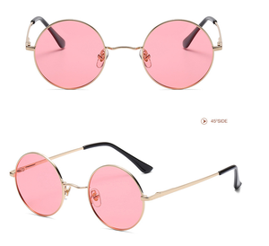 2023 mujeres hombres Vintage anteojos Unisex espejo Metal al aire libre sombra John Lennon gafas de sol Retro redondas gafas de sol polarizadas - Product Image 5