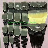 Cabello Camboyano Virgen al por Mayor de un Solo Donante, Cabello Humano sin Pegamento, Cabello Rizado Birmano, Cabello Indio Virgen, Pelucas Vanessa, Accesorios para el Cabello
