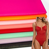 Tissu en nylon/spandex extensible 4 directions, brillant, scintillant, métallique, à séchage rapide, pour maillots de bain, lingerie, justaucorps de danse