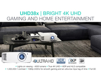 Proyector Optoma UHD55 4K UHD DLP, Frecuencia de Actualización de 240Hz, 3D Smart TV, Proyector para Sistemas de Cine en Casa, Reuniones al Aire Libre