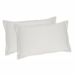 BRIGHT LINE - Funda de Almohada de Satén de Algodón de 4 Capas, 52x82cm, Blanca - Product Image 1