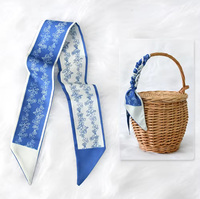 Ruban à cheveux bleu avec petit symbole, lettres grecques, foulard, cravate, bandeau, sac, cadeau personnalisé pour fête de sororité, anniversaire de filles, festival