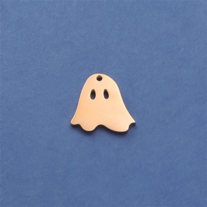 Venta al por Mayor de Dijes de Acero Inoxidable con Forma de Fantasma, Altamente Pulidos, para Collares, Regalos de Halloween, Joyería DIY - Product Image 4