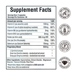 Cápsulas de ácido fólico de folato de Venta caliente para la regulación del equilibrio hormonal masculino Mejora de la calidad del esperma Suplementos de fertilidad masculina - Product Image 2