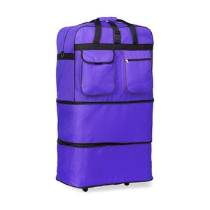 30 36 40inch 600D Polyester Big Capacity Foldable Expandable Suitcase Spinner Rolling <strong>Wheeled</strong> Duffel <strong>Travel</strong> Luggage <strong>Bag</strong> - Product Image 4
