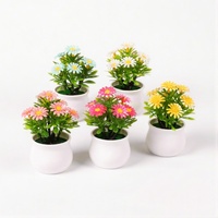 Chinesisches Neujahr Büro- und Heimdekoration 7 Mini-Sonnenblumen Künstliche Plastikblumen für Hochzeit Weihnachten Zuhause/Büro