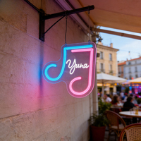 Letrero de Neón LED Acrílico Personalizado Neonawall, Decoración de Pared con Iluminación Regulable para el Hogar, Bar, Cafetería, Boda, Regalo de San Valentín