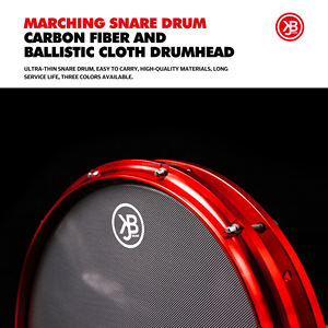 Drum Snare Profesional Beatello JBK 14-Inci untuk Marching Band, Drumhead Serat Karbon dan Kain Balistik untuk Penampil - Product Image 2