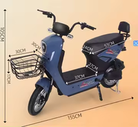 Moteur de moyeu arrière sans balais 48V 500W, affichage LED à 3 vitesses, cadre en acier, vélo électrique urbain pour adultes, freins à disque avant/freins à tambour arrière