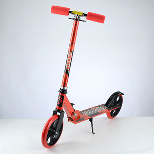 Trottinette à pédales pour enfants de 8 à 12 ans, rose, pliable, avec deux roues en PU, hauteur réglable, à pousser - Product Image 3