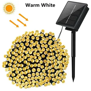 IP44 LED Outdoor Garden Camping Fence Decorations Solar Tree Green String Christmas lights For Patio