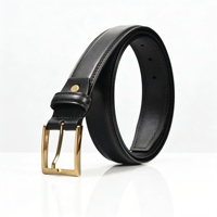 Ceinture en cuir de vachette formelle pour homme de haute qualité, boucle à ardillon en alliage haute résistance, couture soignée à la machine, ceinture en cuir véritable
