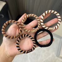 Lot de 10 élastiques à cheveux frais et élégants avec couleurs tourbillonnantes, haute élasticité, en caoutchouc durable, nouveau style 5 cm pour femmes
