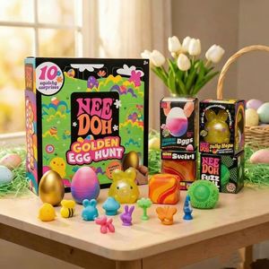 Cross-border NeeDoh Golden <b>Egg</b> Scavenger <b>Hunt</b>-Children's Toy <b>Easter</b> Blind Box Play Boy with Mysterious Doors - Product Image 1