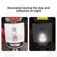 Autocollants réfléchissants pour véhicules électriques la nuit, autocollants de voiture Kuromi, autocollants décoratifs de chat pour voiture, protection personnalisée contre les rayures