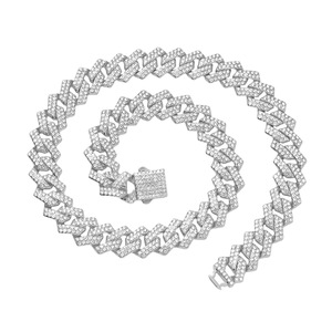 Collar de cadena cubana personalizado con rombos completos estilo Hip Hop, accesorios de calle, moda Tanjing, collar Lijing - Product Image 5