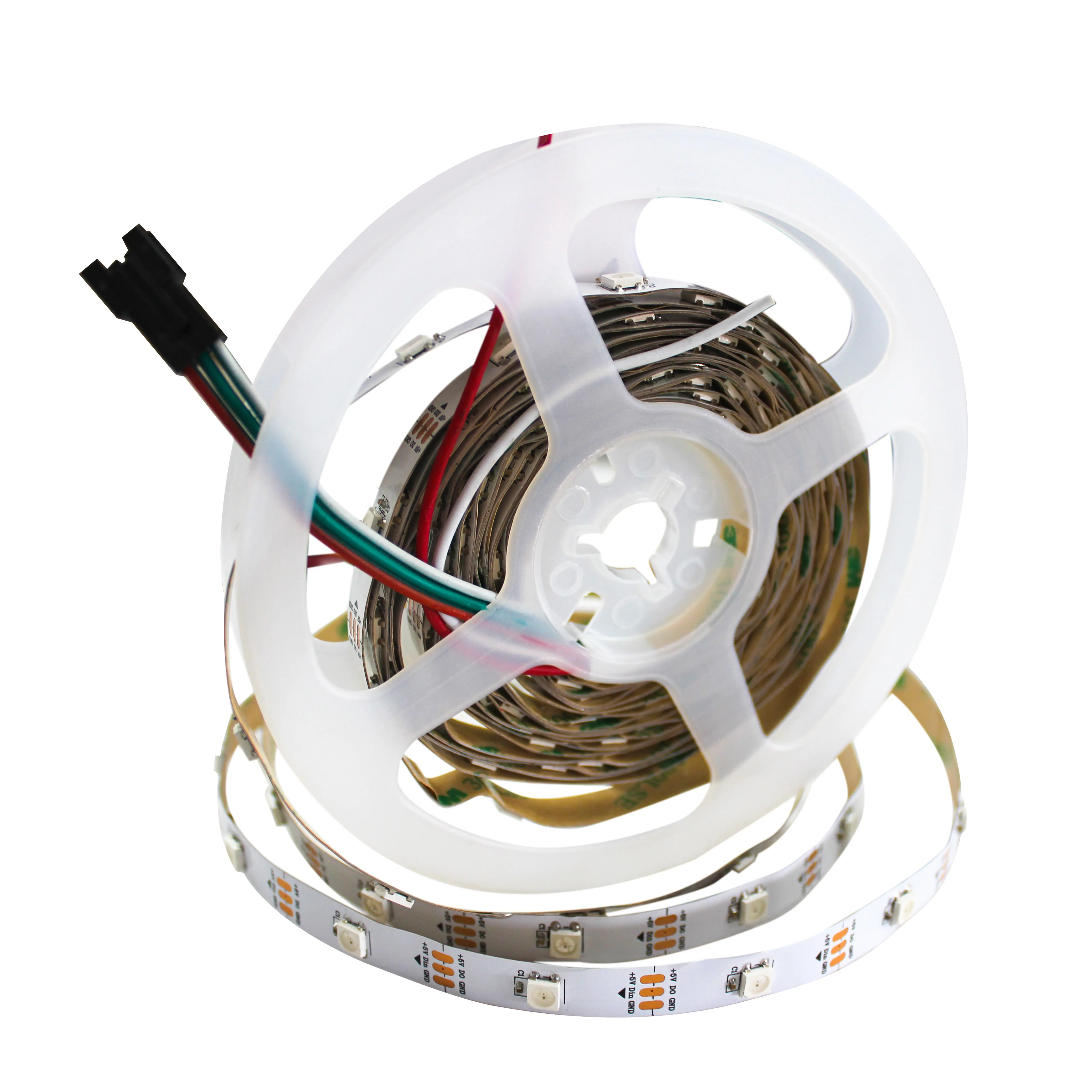 12V Tiras De Luces Addressable WS2812B Flexible Remote Control Digital Dream Color SMD 5050 RGB LED Light Strip