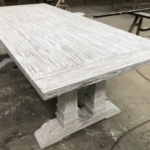 Muebles para el Hogar de Alta Calidad, Mesa de Comedor Rústica de Madera Maciza Cuadrada Estilo Versace para 8 Personas - Product Image 5