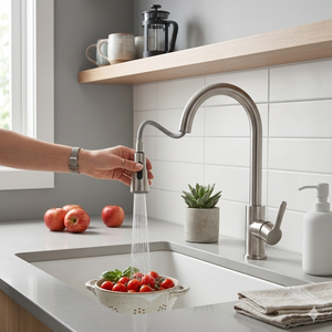 Grifo de Cocina Monomando de Acero Inoxidable 304 <span class=keywords><strong>Aida</strong></span> Moderno con Núcleo Cerámico para Uso en Hoteles - Product Image 3
