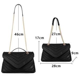 Sac à main matelassé en PU léger pour femme, sac bandoulière tendance - Product Image 5
