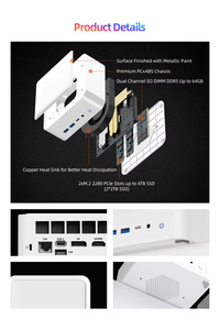 มินิเกมพีซีรุ่นใหม่ 7 โปรเซสเซอร์ 8 คอร์ DDR5 64GB 1TB SSD รองรับจอแสดงผลสามจอ WIFI6 11 Pro สำหรับธุรกิจ ขนาดกะทัดรัด - Product Image 6