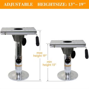 Base de siège réglable en aluminium avec glissière, de 13 à 19 pouces, produit de quincaillerie marine - Product Image 3