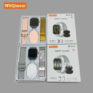 2024 ใหม่ 2.09 นิ้ว wk97 combo Reloj Inteligente wk97 สมาร์ทนาฬิกาผู้หญิง Series 9 PK smartwatch t800ultra