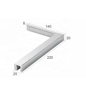 Gran oferta, soporte de pared sin taladro <span class=keywords><strong>para</strong></span> pantallas de ducha sin marco, piezas de fijación de vidrio en forma de L, Hardware de pantalla de baño - Product Image 6