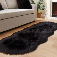 Tapis moderne en fausse fourrure d'agneau, tapis moelleux et confortable à poils longs, antidérapant, pour chambre, chambre d'enfant, salon, canapé, chaise, décoration