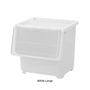 Vordere Öffnung Aufbewahrung Kunststoff boxen weiße Aufbewahrung sbox Deckel Behälter Kunststoff Aufbewahrung sbox