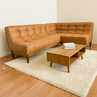 Canapé d'angle inclinable trois places en cuir synthétique, moderne et luxueux, pour salon, appartement, villa, entrepôt, centre commercial, atelier