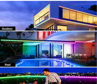 Barre lumineuse LED décorative pour TV avec contrôle intelligent par application, synchronisation musicale, effet de poursuite et RGBIC DIY