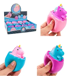 CXL Custom Made Stress Relief Toy TPR Unicorn Egg Cup Decompression Squishy Fidget Toys Animal Dinosaur Unicorn Squeeze Toys