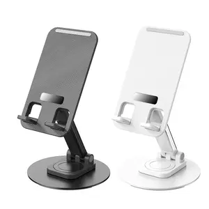 Nouveau Design universel anti-dérapant pliable 360 rotatif Portable support de téléphone portable en aluminium pour une utilisation de téléphone de bureau