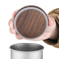 Tasse de camping en titane pur martelé, gobelet portable pour eau, thé, café, utilisation en extérieur et en voyage