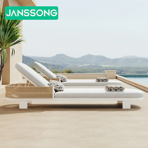 Meubles de patio Chaise longue de plage Lit de salon Mobilier d'extérieur Lit de bronzage Chaises longues de <span class=keywords><strong>luxe</strong></span> Chaise longue en aluminium - Product Image 5