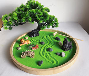 إكسسوارات سطح المكتب التأمل ديكور غرفة صينية فاخرة يابانية زن مجموعة حديقة الرمال - Product Image 2