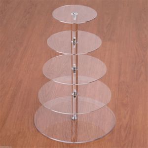 Soporte acrílico transparente multicapa para pasteles, <span class=keywords><strong>torre</strong></span> de exhibición de pasteles, exhibición de <span class=keywords><strong>torre</strong></span> de magdalenas y pasteles acrílicos transparentes de 6 niveles - Product Image 1