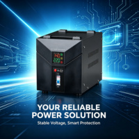 Stabilisateur de tension monophasé AC 220V haute performance avec affichage numérique, protection contre les surcharges, surtension basse tension, 3kVA, pour appareils électroménagers