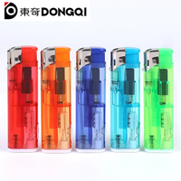 DQX91 Briquet électronique LED en plastique de haute qualité, à gaz butane, coupe-vent, vente en gros d'usine, très populaire en Europe, allumage électrique facile