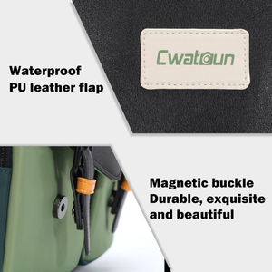 תיק צד גדול ירוק מדגם Cwatcun D99 למצלמה, תיק נשיאה עם הגנה לעדשה, עמיד למים, לצילום בחוץ - Product Image 4