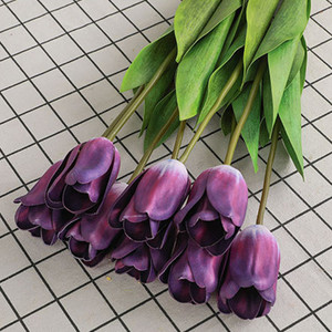 IFG Ingrosso 70cm <span class=keywords><strong>Fiori</strong></span> <span class=keywords><strong>di</strong></span> Tulipano Artificiali Real Touch per Matrimoni, Festa della Mamma, Halloween, Pasqua, Capodanno, Decorazioni per la Casa - 50 Pezzi - Product Image 5